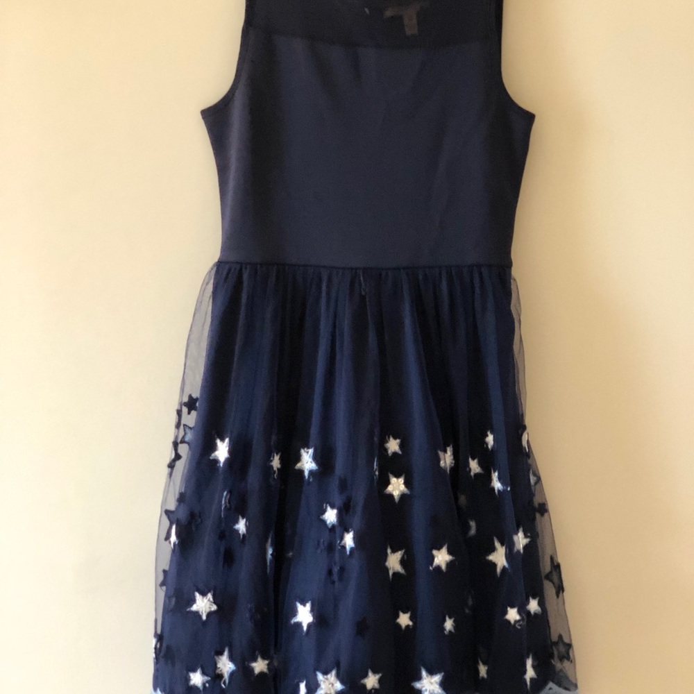Speechless Navy Blue Sparkles & Lace Party Dress